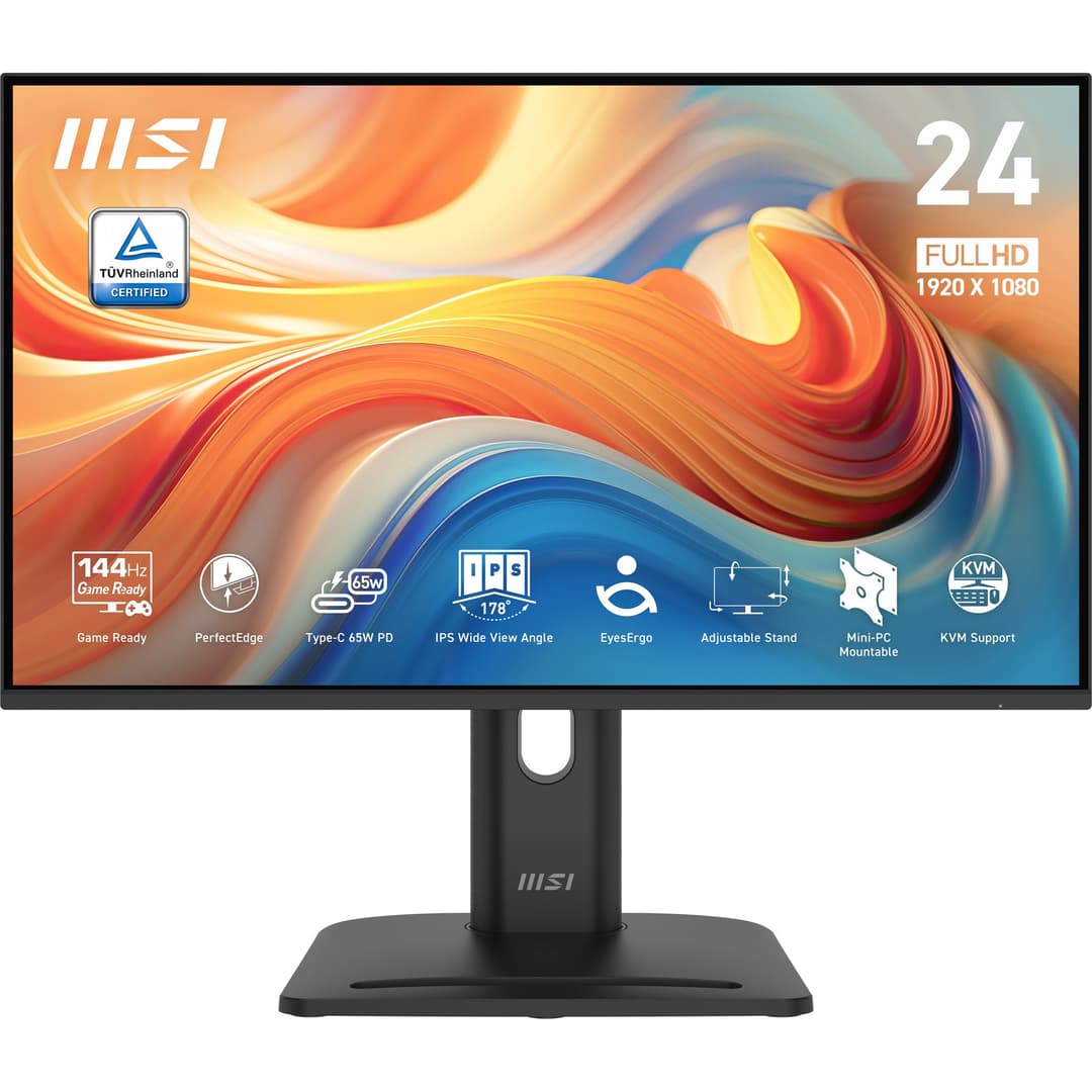MSI PRO MP245PHG E14 23.8" Full HD 144Hz Business Monitor - Black - Image 1