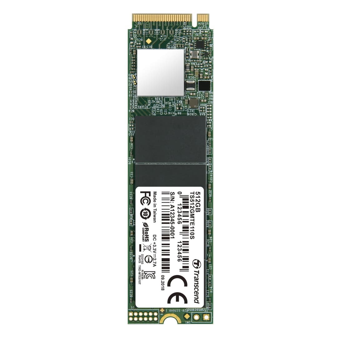 Transcend 110S M.2 2280 NVMe PCIe Gen3 x4 SSD - 512GB - Image 1