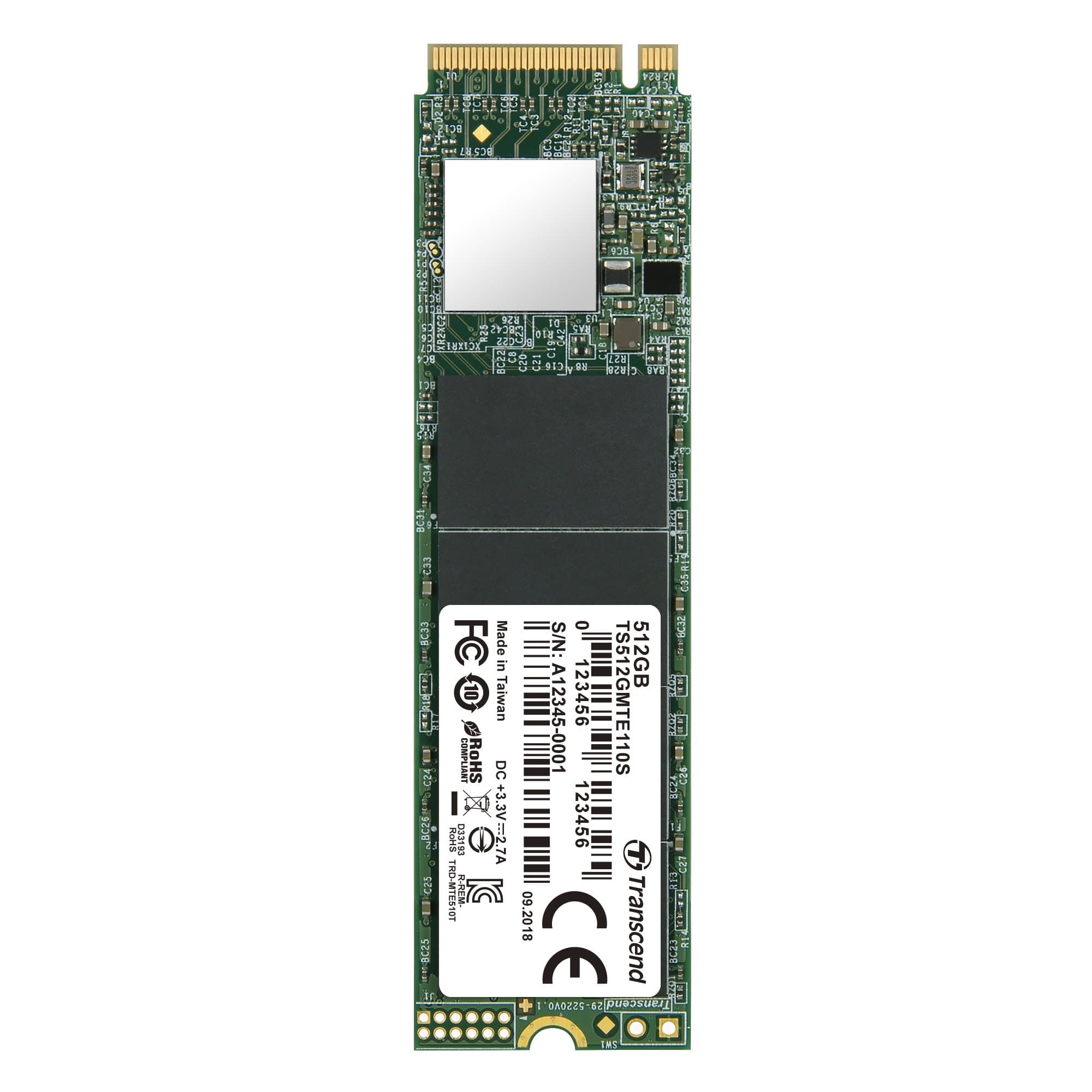 Transcend 110S M.2 2280 NVMe PCIe Gen3 x4 SSD - 512GB