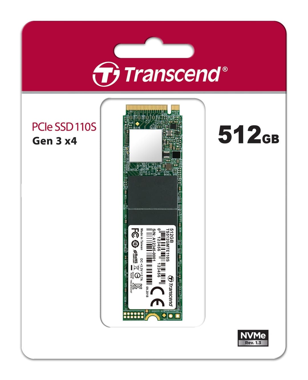 Transcend 110S M.2 2280 NVMe PCIe Gen3 x4 SSD - 512GB - Image 4