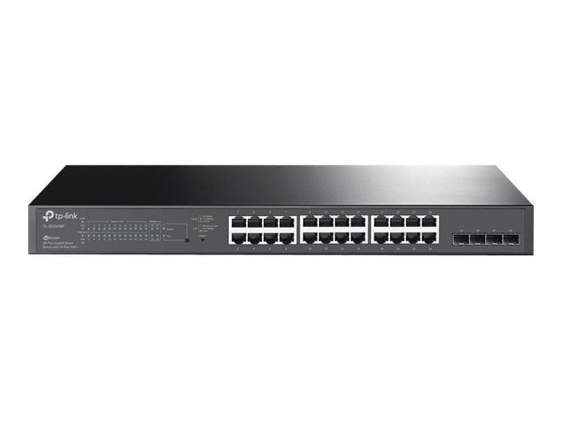 TP-Link JetStream TL-SG2428P 28-Port Gigabit Smart PoE+ Switch - 24 PoE+ Ports, 4 SFP Slots, 250W PoE Budget - Image 1