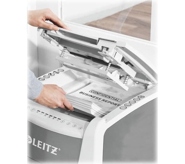 LEITZ IQ AutoFeed Office 300 P5 Micro Cut Paper Shredder - Image 6