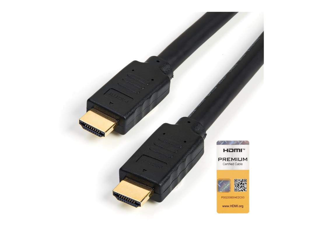 StarTech HDMM5MP Premium Certified High Speed HDMI 2.0 Cable with Ethernet 4K 60Hz 5m Black - Image 1