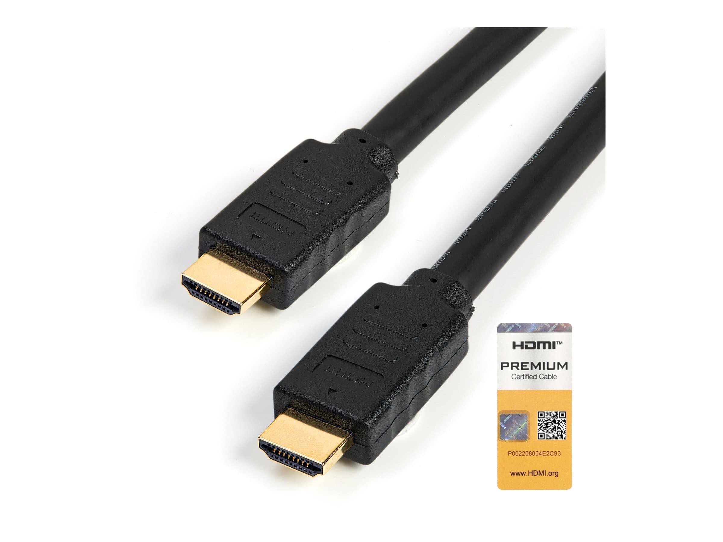 StarTech HDMM5MP Premium Certified High Speed HDMI 2.0 Cable with Ethernet 4K 60Hz 5m Black