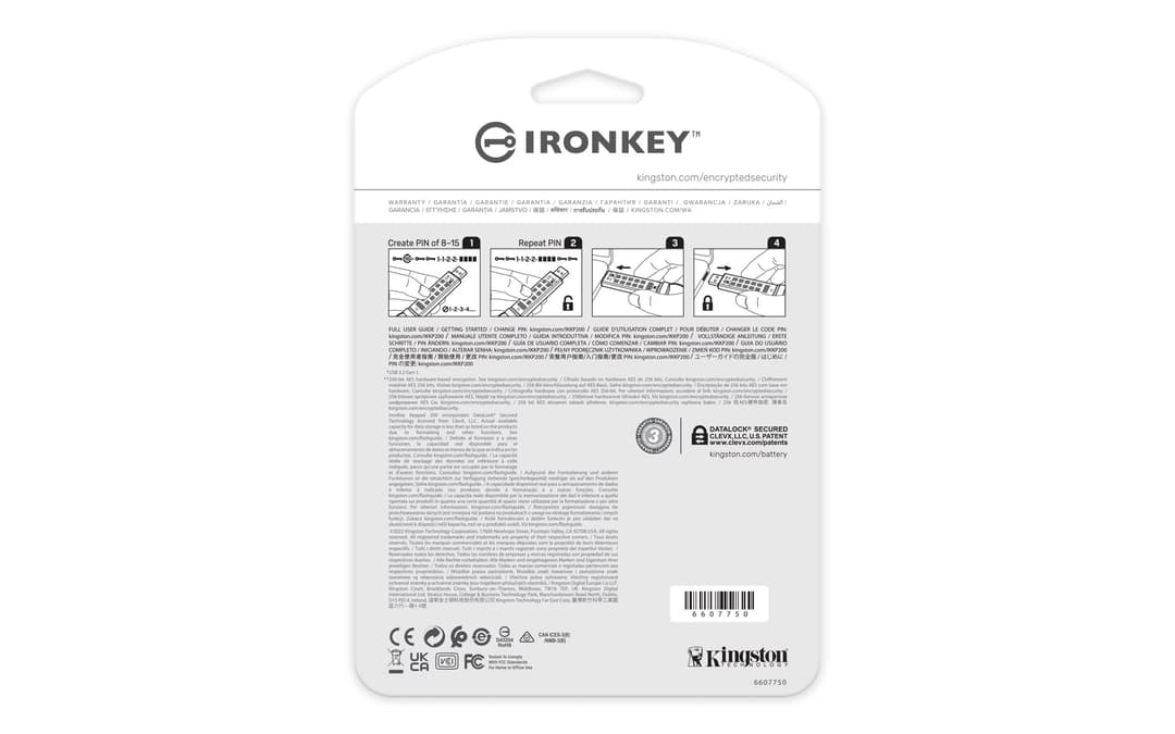 Kingston Technology IronKey 256GB USB-A Keypad 200, FIPS 140-3 Lvl 3 AES-256 Encrypted - Image 4