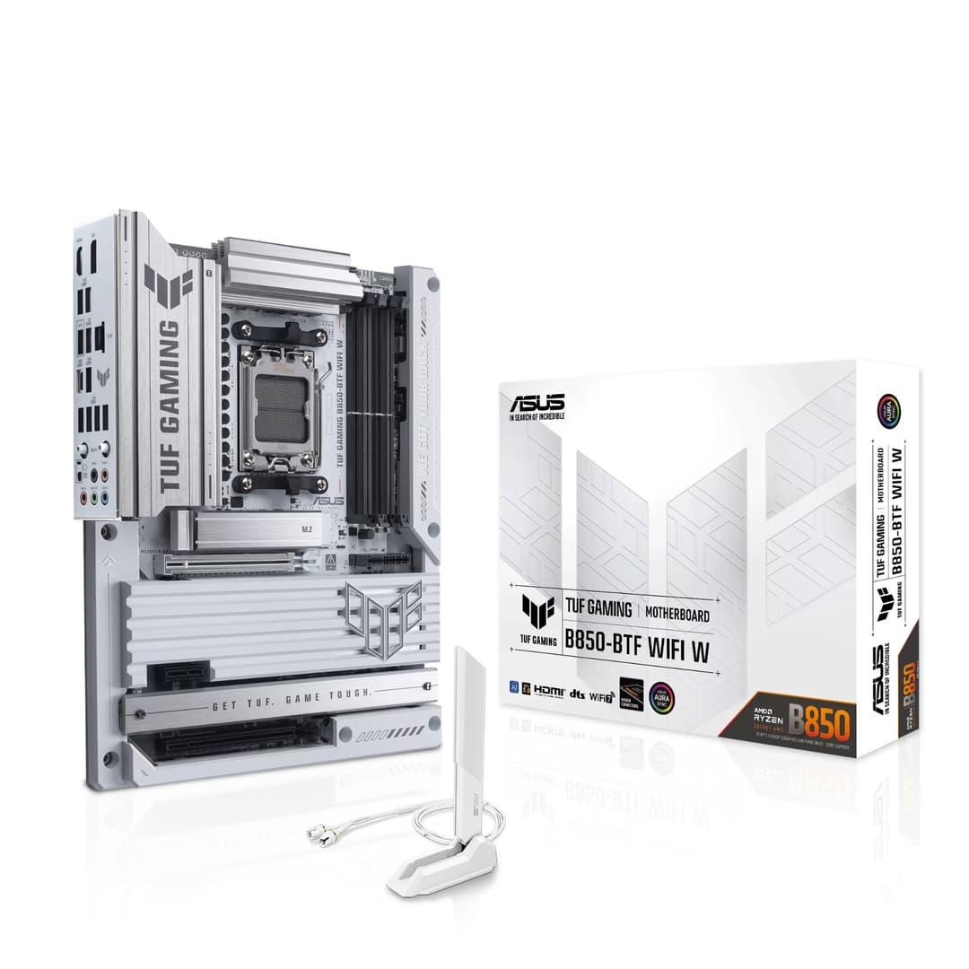 ASUS TUF GAMING B850-BTF WIFI W AMD B850 Socket AM5 DDR5 Wi-Fi 7 ATX Motherboard - White - Image 2