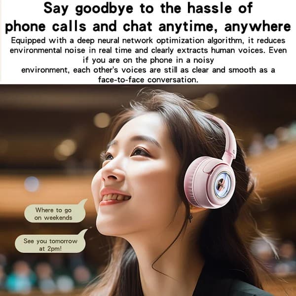 Yesido EP06 On-Ear Headphones BT5.3 400mAh, PINK - Image 6