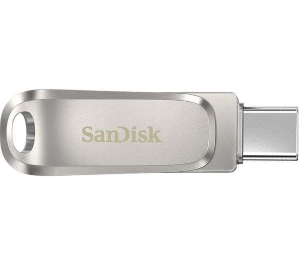 SANDISK Ultra USB Type-C & USB 3.2 Dual Memory Stick - 128 GB, Silver - Image 1