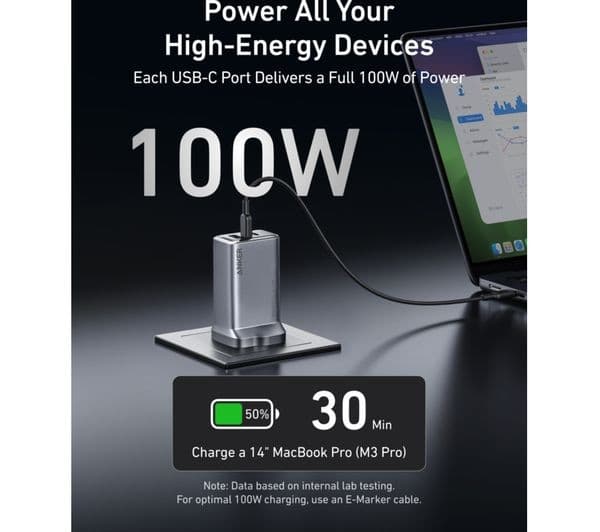 Anker Prime 3-Port 100W GaN Charger - Image 9