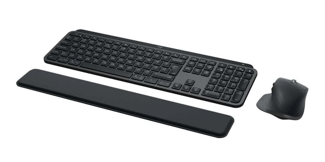 Logitech MX Keys S Combo Wireless Keyboard and Mouse, QWERTY, Graphite (920-011614) - Image 1