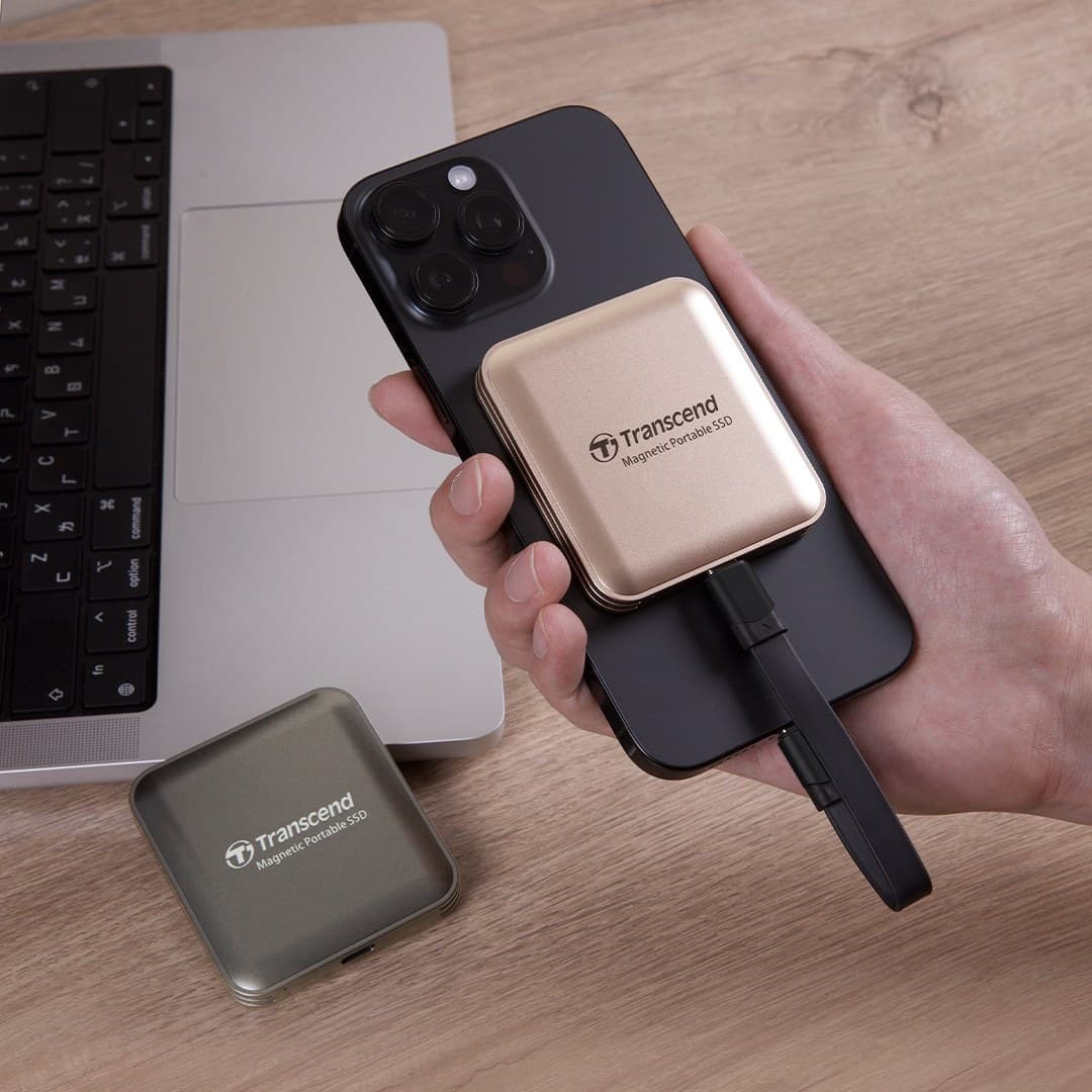 Transcend ESD420 Portable Magnetic SSD USB 20Gbps Type-C MagSafe 2TB - Iron Grey - Image 7