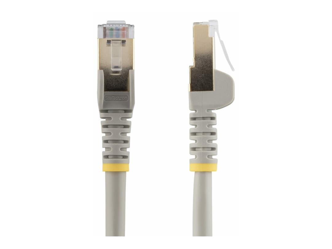 StarTech CAT6A Shielded Snagless Ethernet Patch Cable, 10GbE, 100W PoE, 5m - Grey (6ASPAT5MGR) - Image 1