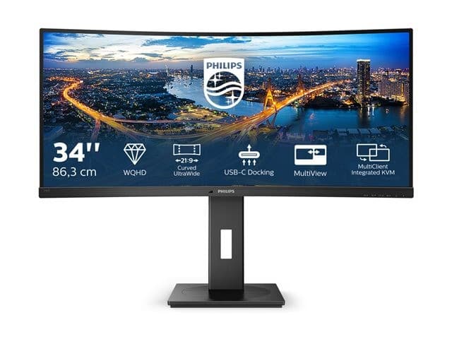 Philips B Line 346B1C 34" Curved UltraWide Monitor 3440 x 1440 UWQHD 100Hz USB-C - Image 2