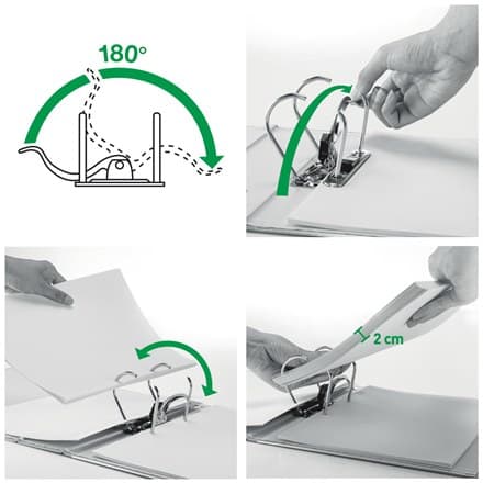 Leitz 180° Recycle Lever Arch File A4 50mm Black - Image 4