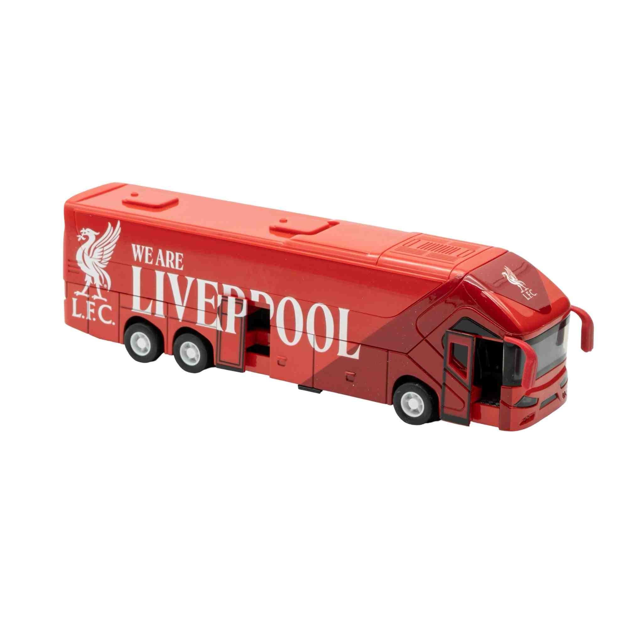 Banbo Toys Liverpool FC Team Bus Model, 28 cm Die-Cast Football Coach Toy