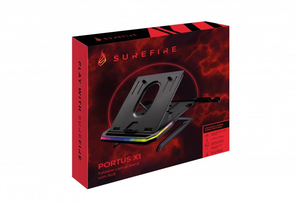 SureFire PORTUS X1 Laptop stand Black 43.9 cm (17.3") - Image 4