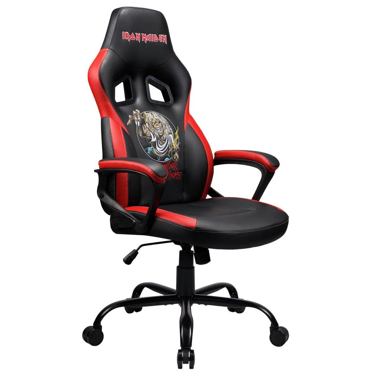 Subsonic Iron Maiden The Number of the Beast Original Gaming Chair - Black and Red