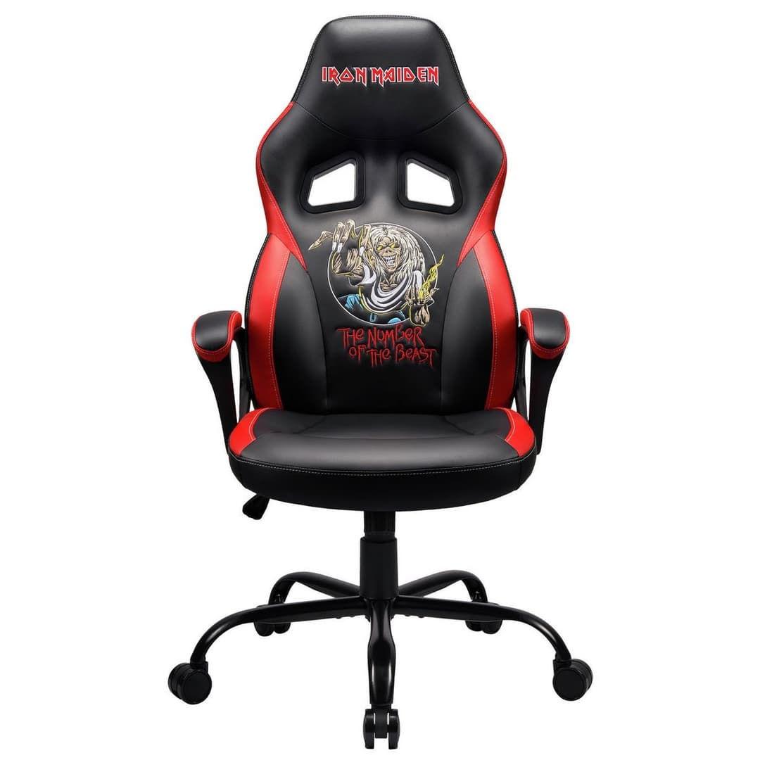 Subsonic Iron Maiden The Number of the Beast Original Gaming Chair - Black and Red - Image 3
