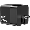 Verbatim GaN Wall Charger 65W 2 Port with Retractable USB-C Cable and Output Power Display, 1 x USB-C PD 65W / 1 x USB-A QC 3.0, Foldable US Plug with EU and UK Adaptors thumbnail 3