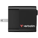 Verbatim GaN Wall Charger 65W 2 Port with Retractable USB-C Cable and Output Power Display, 1 x USB-C PD 65W / 1 x USB-A QC 3.0, Foldable US Plug with EU and UK Adaptors thumbnail 4