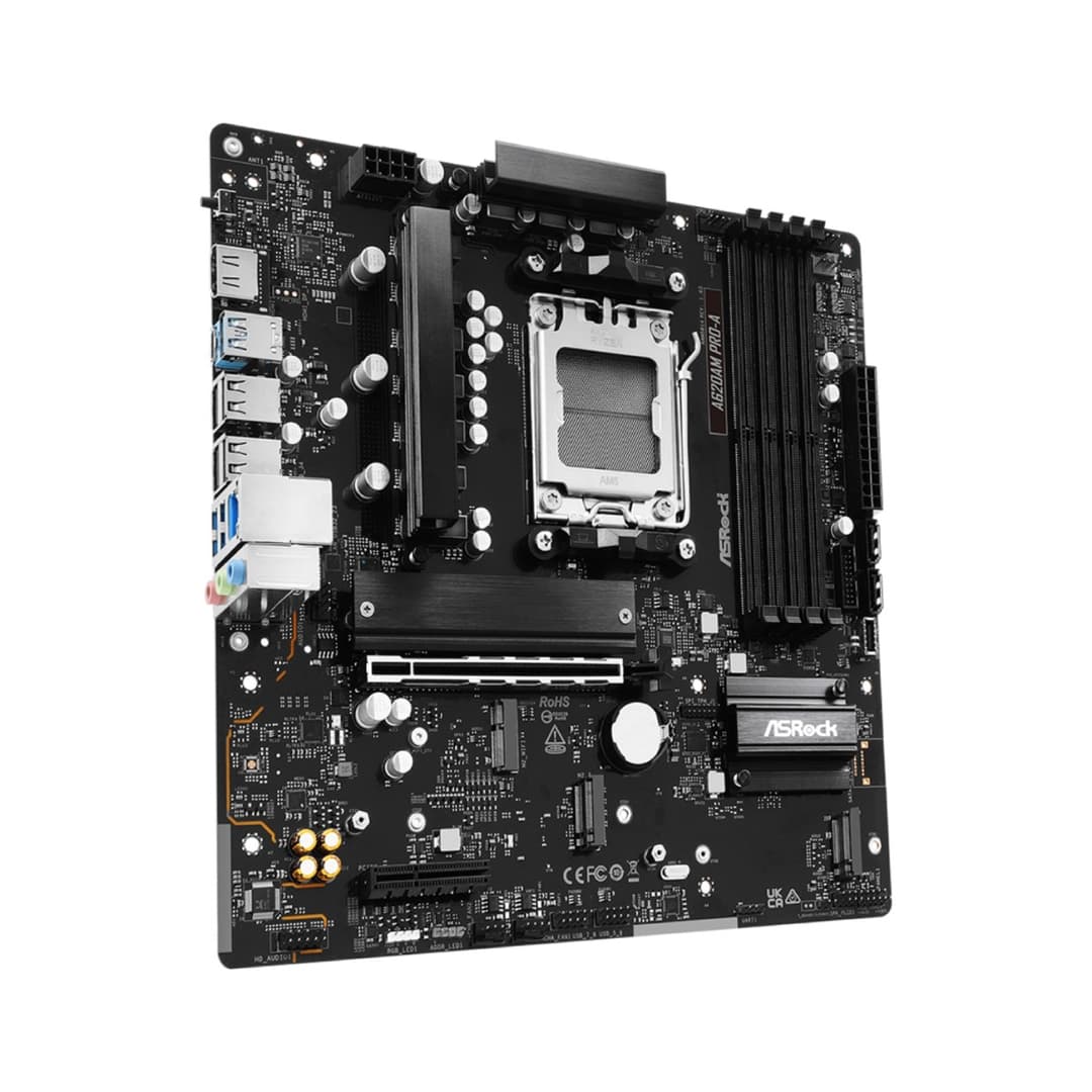 Asrock A620AM PRO-A AMD A620A DDR5 Micro-ATX Socket AM5 Motherboard - Image 3