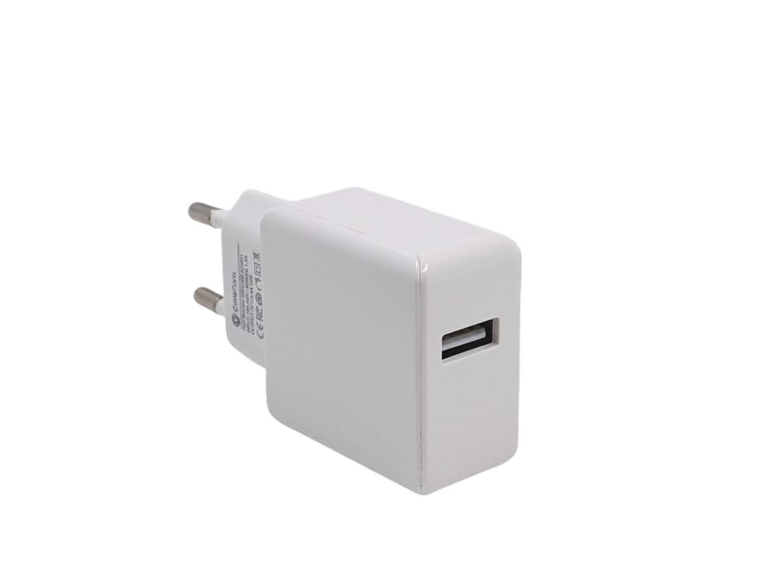 CoreParts USB Power Charger 12W 5V 2.4A Single USB-A EU Plug White (MBXUSB-AC0001) - Image 1