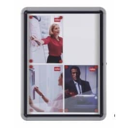 Nobo Premium Plus Outdoor Magnetic Lockable Notice Board 6xA4 708x667x43mm White