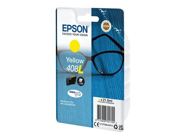 Epson 408L DURABrite Ultra Original Ink Cartridge 21.6ml 1,700 Pages for WorkForce Pro WF-C4810DTWF - Yellow - Image 2