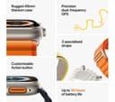 APPLE Watch Ultra Cellular  Ocean Band, 49 mm - Titanium White  thumbnail 7