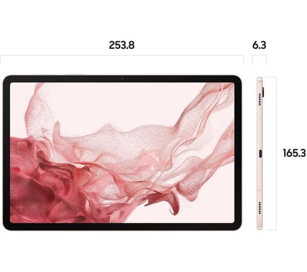 Samsung Galaxy Tab S8 11" Tablet Wi-Fi 256GB - Pink Gold - Image 3