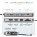 StarTech.com USB-C Triple-Monitor Multiport Adapter, Dual 4K 60Hz + 4K 30Hz HDMI & DisplayPort, 4-Port USB Hub, 100W PD Pass-Through, GbE, SD/MicroSD Card Readers thumbnail 3