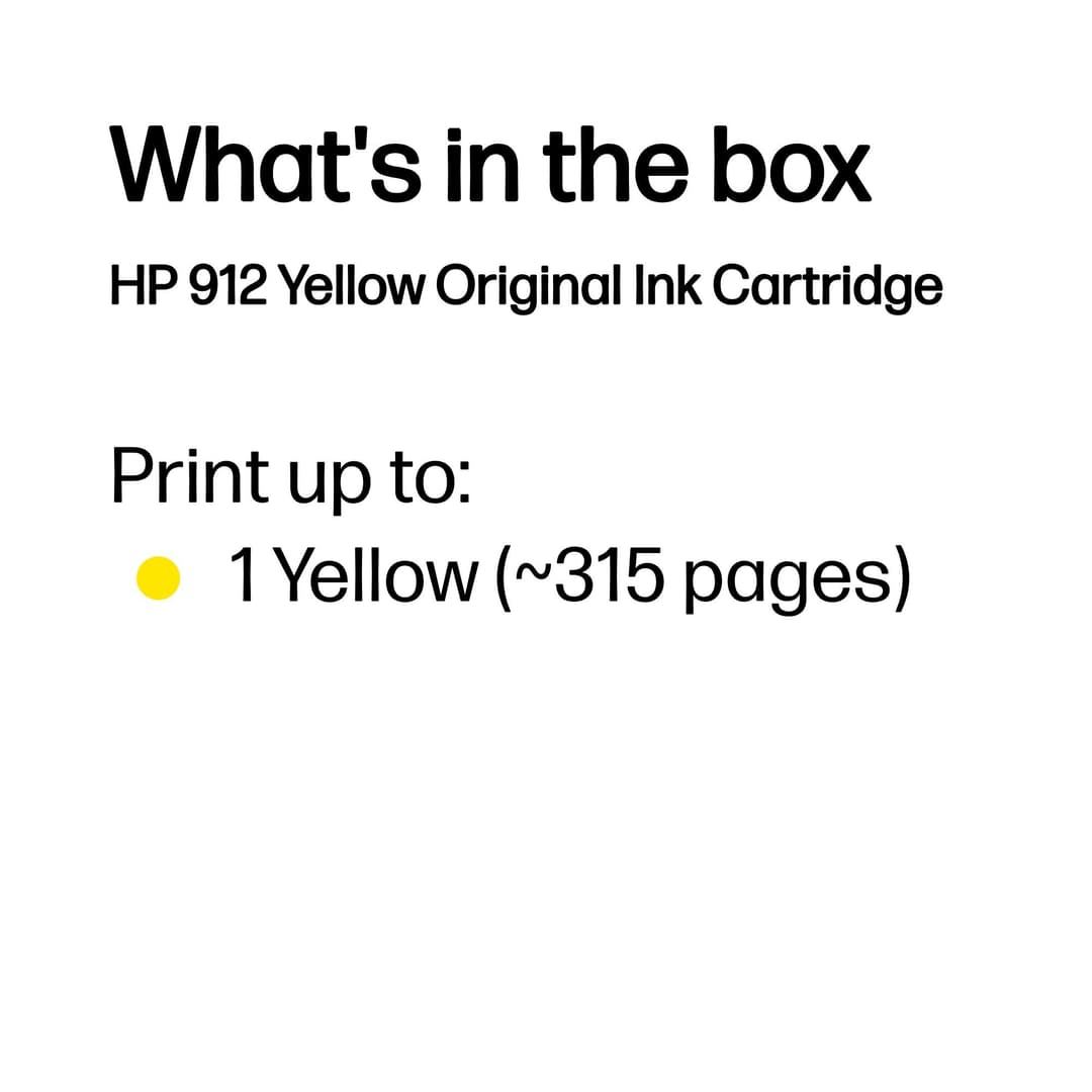 HP 912 Yellow Original Ink Cartridge - Image 3