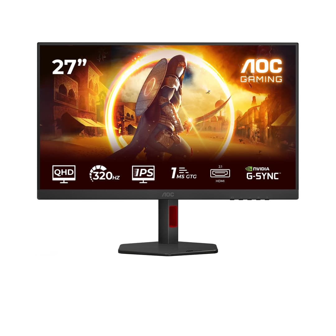 AOC G4 Q27G4SRU 27" Fast IPS Quad HD 320Hz 0.3ms G-Sync compatible Height Adjustable Gaming Monitor - Image 1