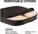 FELLOWES Breyta Comfort Seat Cushion with Cover - Black thumbnail 4