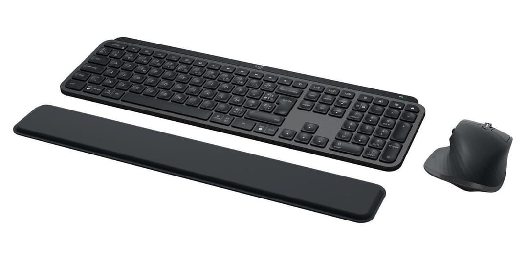 Logitech MX Keys Combo for Business Gen 2 - MX Keys for Business Wireless Keyboard, MX Master 3S for Business Mouse & MX Palm Rest - Bluetooth LE + Logi Bolt RF Receiver - AZERTY French Layout - Graphite (920-010927) - Image 1