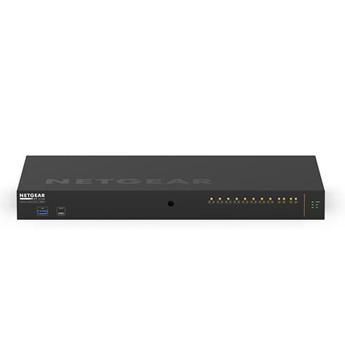 NETGEAR AV Line M4250-10G2XF-PoE++ (GSM4212UX) 12-Port Managed L2/L3 Gigabit Ethernet (10/100/1000) Switch with 8 x Ultra90 PoE++ (720W), 2 x 1G and 2 x 10G SFP+, 1U Black