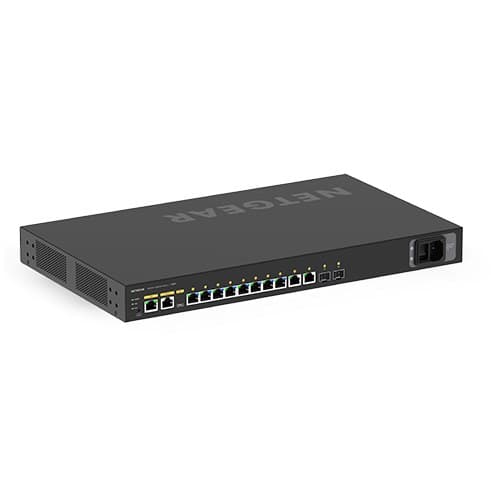 NETGEAR AV Line M4250-10G2XF-PoE++ (GSM4212UX) 12-Port Managed L2/L3 Gigabit Ethernet (10/100/1000) Switch with 8 x Ultra90 PoE++ (720W), 2 x 1G and 2 x 10G SFP+, 1U Black - Image 4
