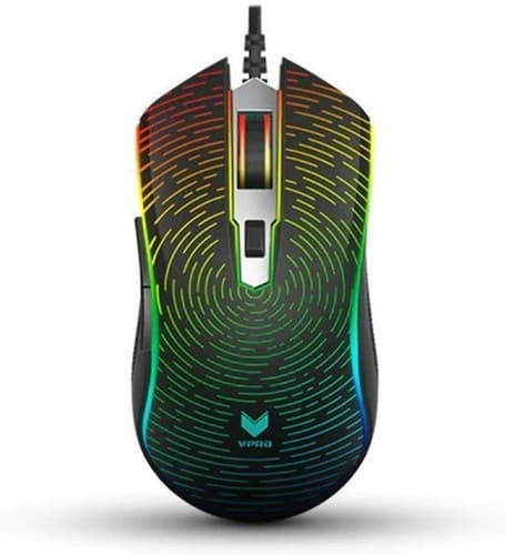 Rapoo V25S Wired Gaming Mouse USB Optical 7000 DPI Backlight Multi Colour LED - Image 1