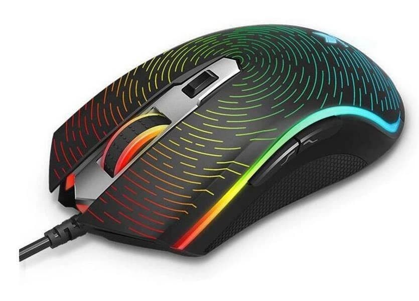 Rapoo V25S Wired Gaming Mouse USB Optical 7000 DPI Backlight Multi Colour LED - Image 2