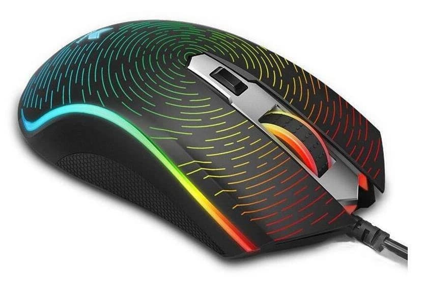 Rapoo V25S Wired Gaming Mouse USB Optical 7000 DPI Backlight Multi Colour LED - Image 3