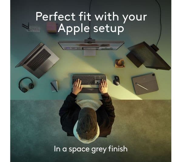Logitech MX Keys S for Mac Wireless Illuminated Keyboard UK QWERTY - Space Grey - Image 9
