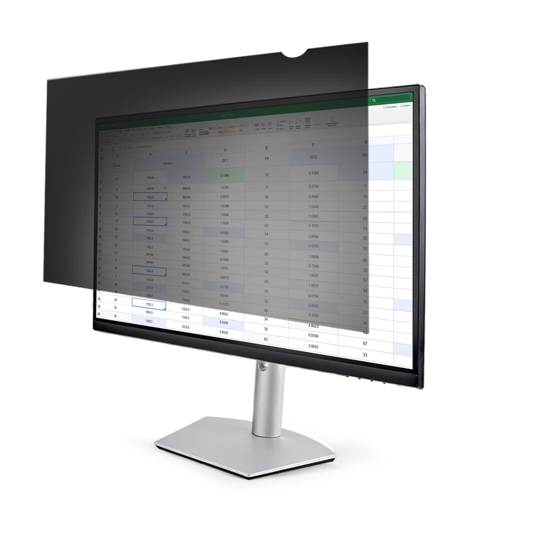 StarTech.com Monitor Privacy Screen for 24" Display - Computer Screen Security Filter - Blue Light Reducing Screen Protector Film - 16:10 Widescreen - Matte/Glossy - +/-30 Degree - Image 1