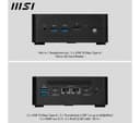 MSI Cubi NUC 1M Mini Desktop PC - Intel® Core™ 3, 512 GB SSD, Black thumbnail 7