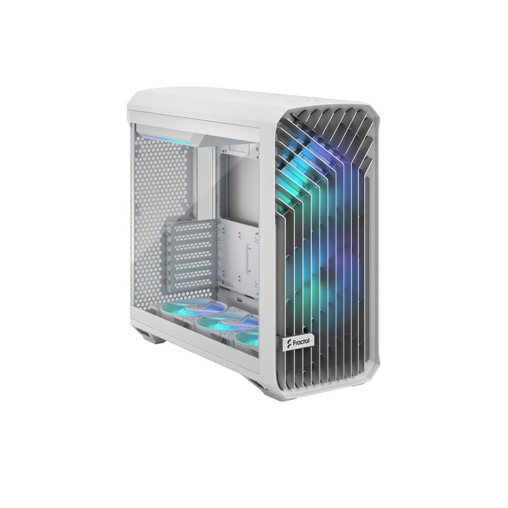 Fractal Design Torrent E-ATX Mid Tower PC Case - White RGB TG Clear Tint