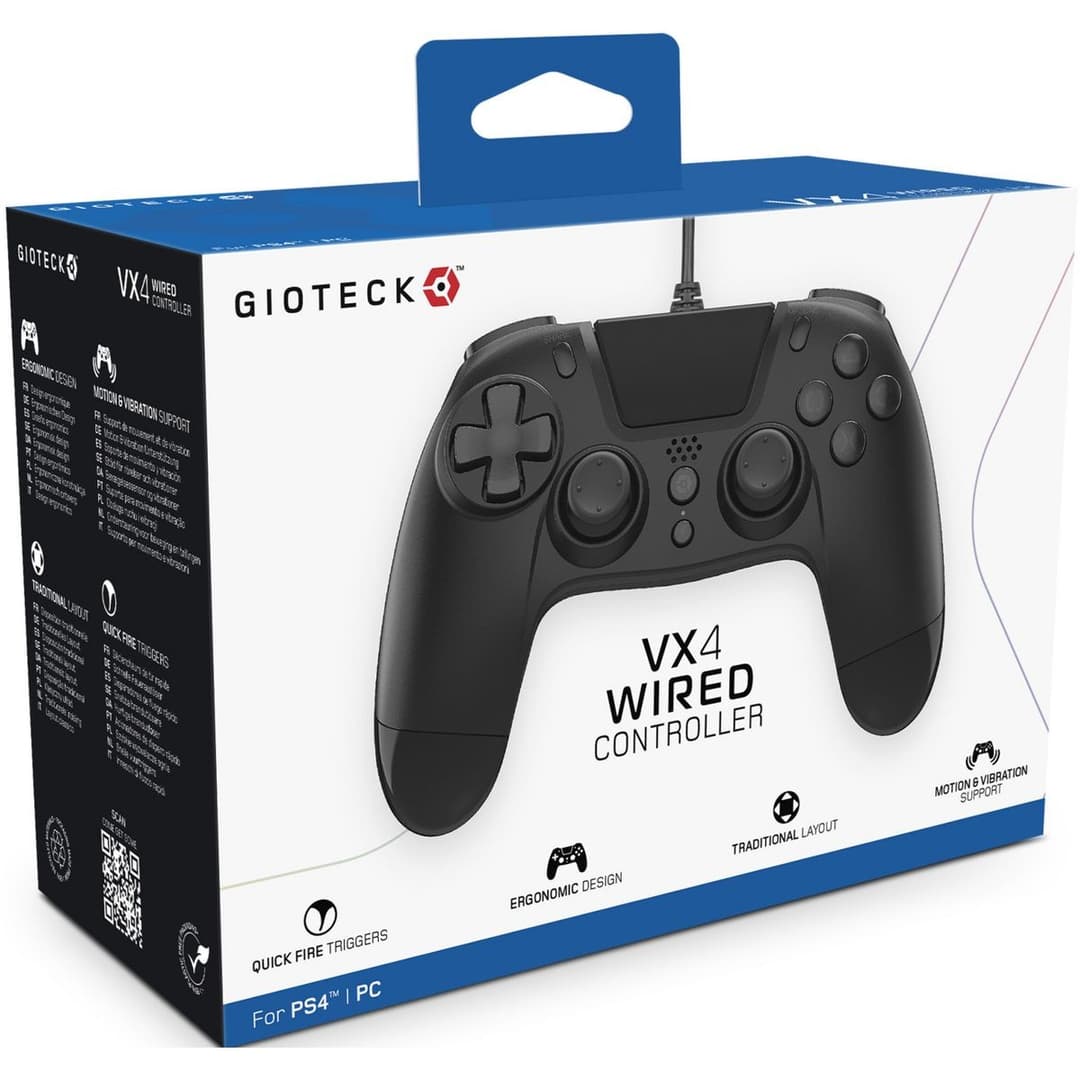 Gioteck VX4 Wired Controller for PS4 - Black - Image 4