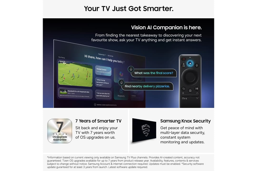 Samsung 43" Crystal UHD U8020H 4K Vision AI Smart TV (2026) - Image 4