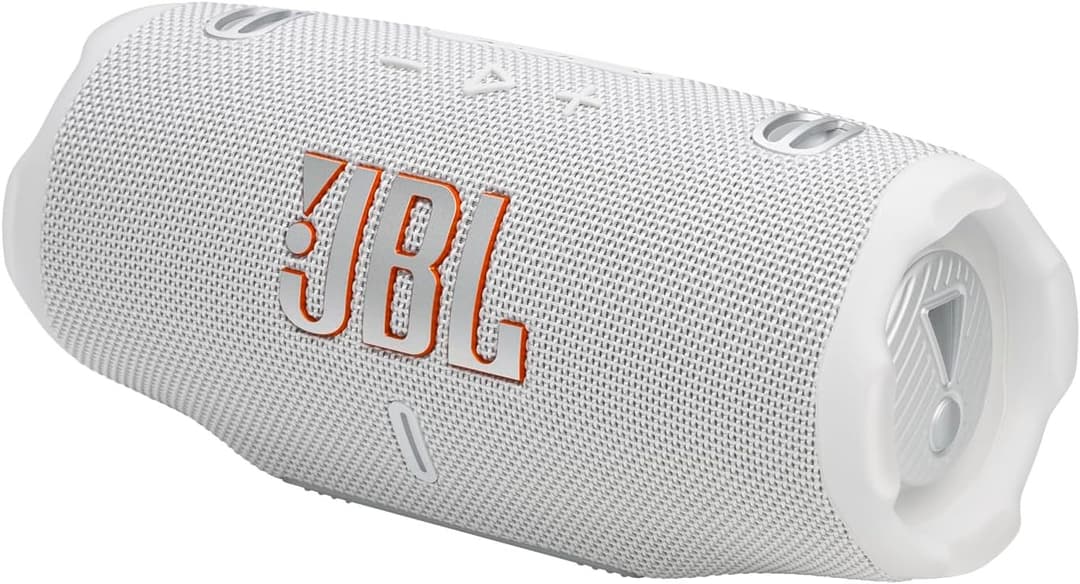 JBL Charge 6 Portable Bluetooth Speaker - White - Image 4