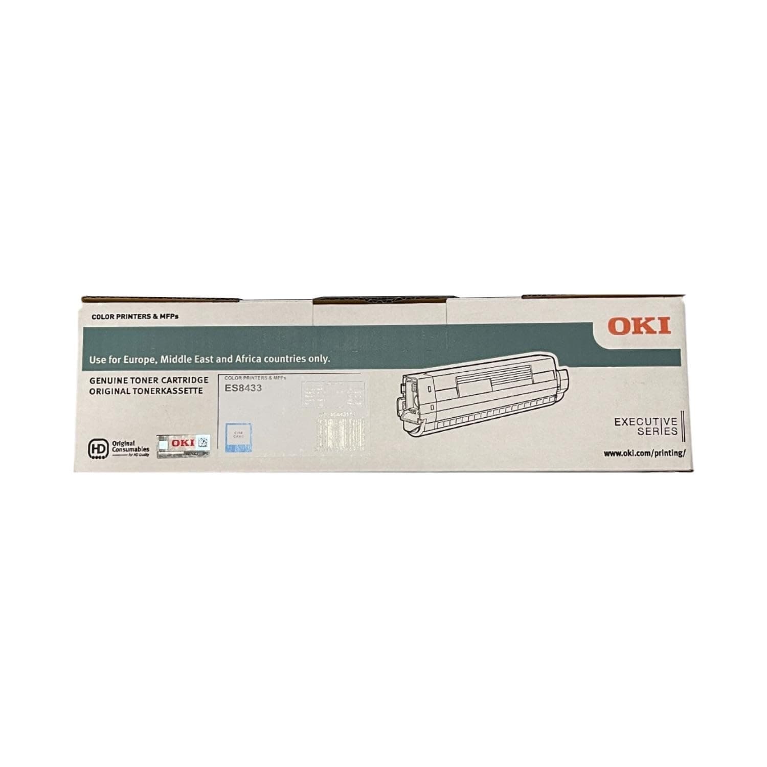 OKI 46443119 Original Toner Cartridge for ES8433dn, 10,000 Pages - Cyan