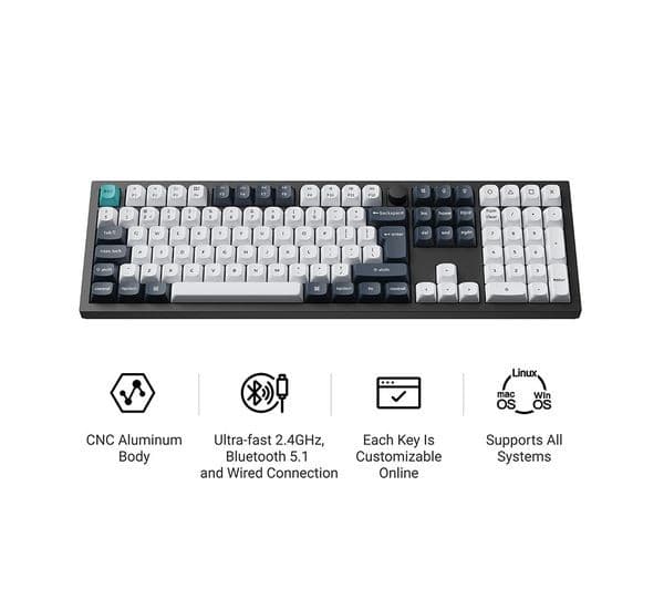 KEYCHRON Q6 Max Wireless Mechanical Gaming Keyboard - Carbon Black - Image 2