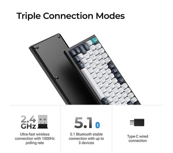 KEYCHRON Q6 Max Wireless Mechanical Gaming Keyboard - Carbon Black - Image 4